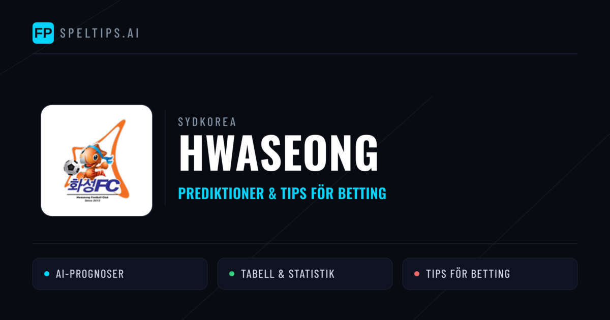 Hwaseong Prognoser & Statistik