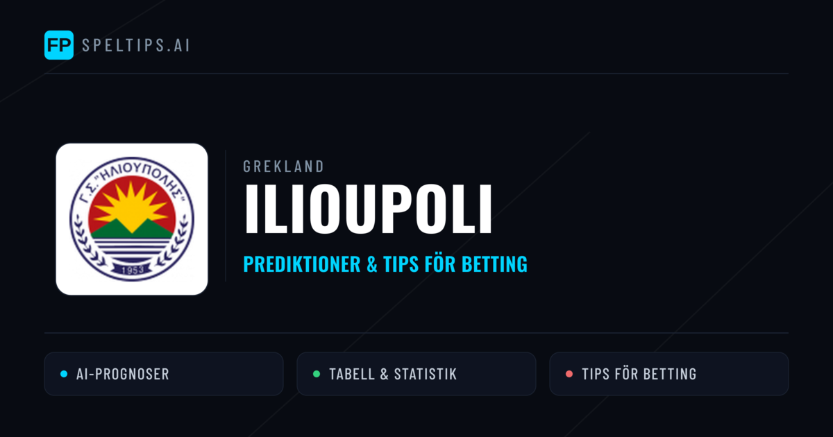 Ilioupoli Prognoser & Statistik