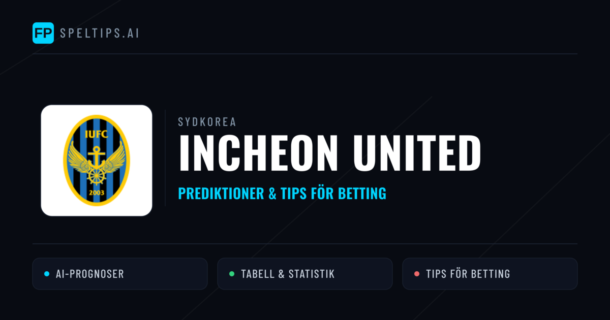 Incheon United Prognoser & Statistik