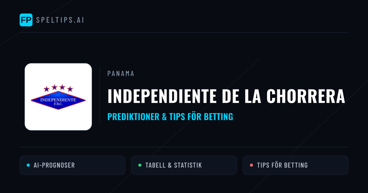 Independiente de La Chorrera Prognoser & Statistik