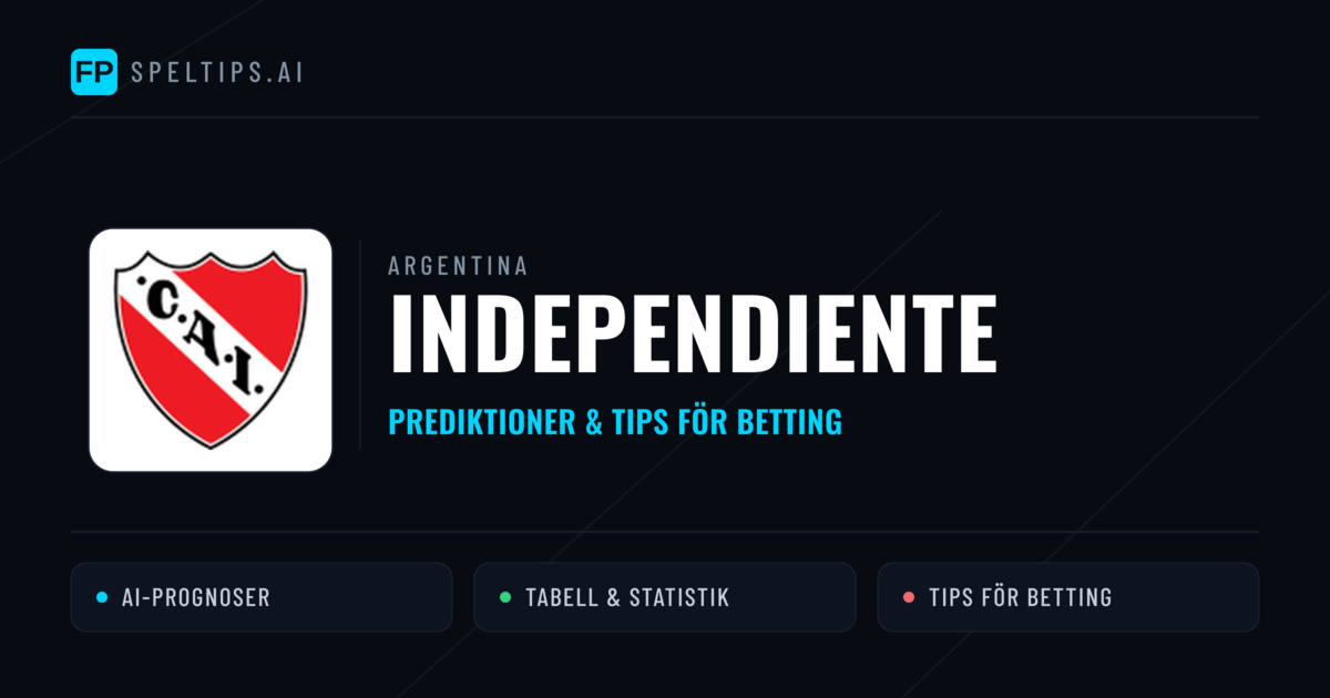Independiente Prognoser & Statistik