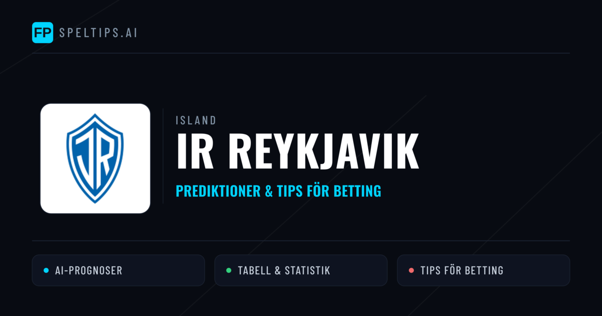 IR Reykjavik Prognoser & Statistik