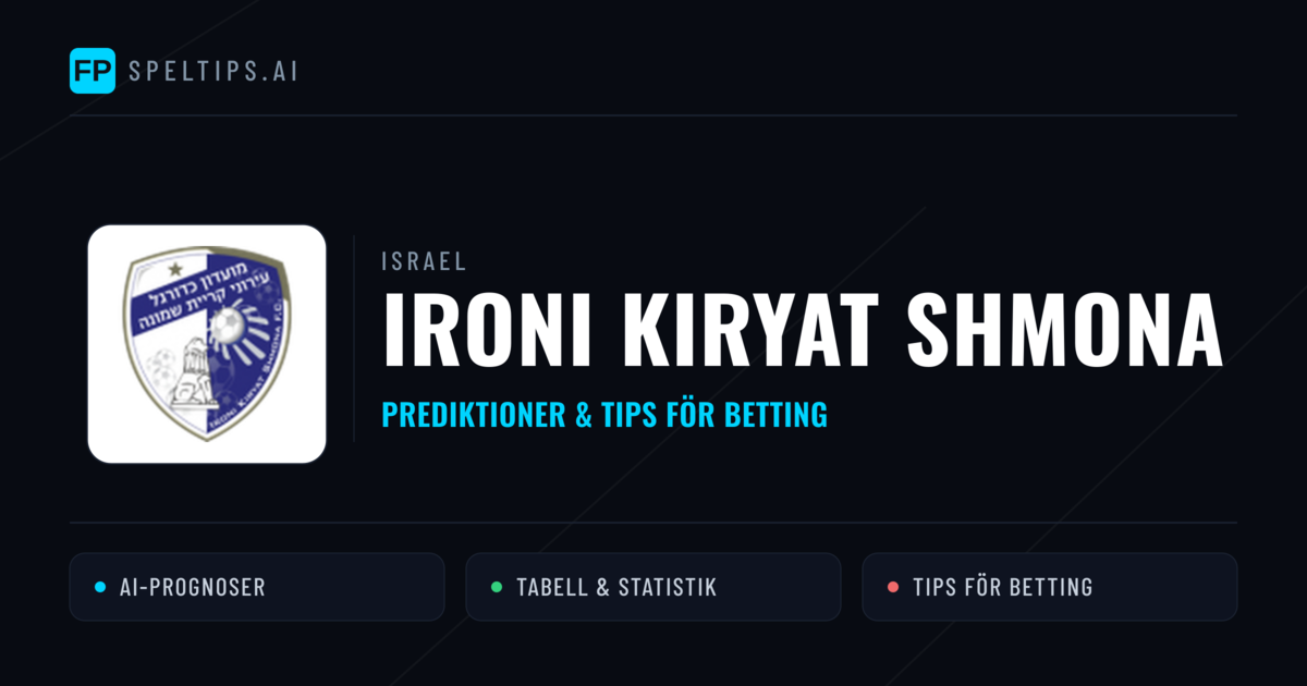 Ironi Kiryat Shmona Prognoser & Statistik