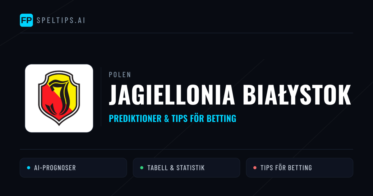 Jagiellonia Białystok Prognoser & Statistik