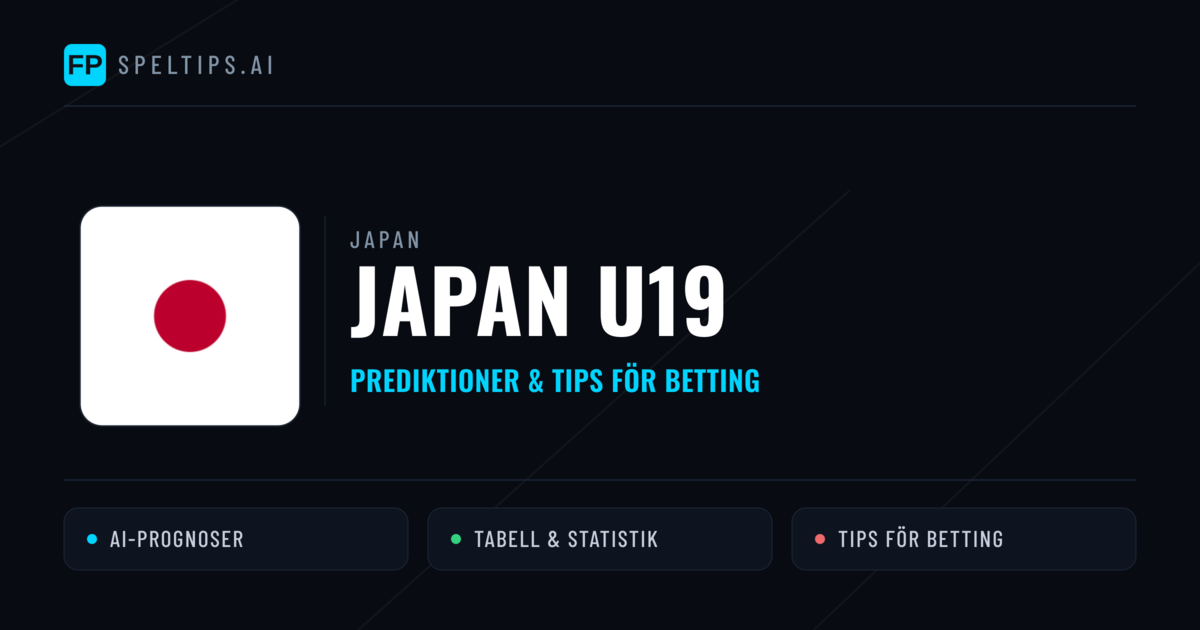 Japan U19 Prognoser & Statistik