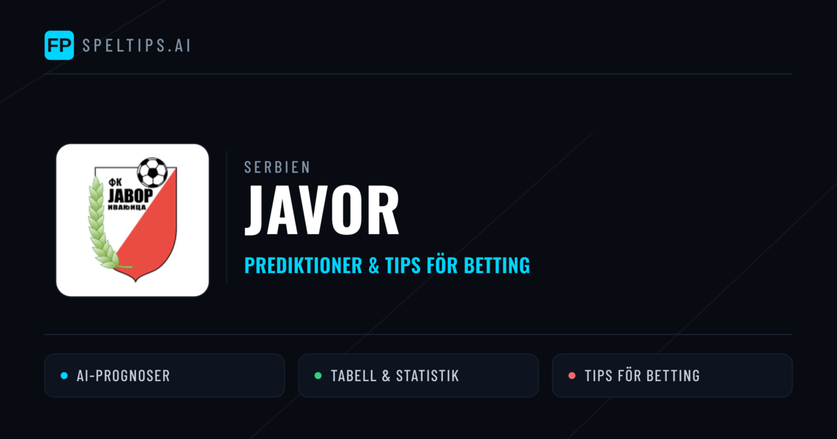 Javor Prognoser & Statistik