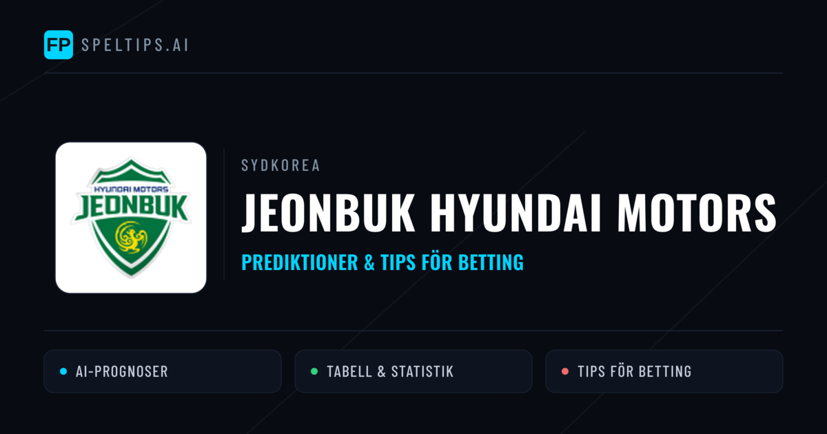Jeonbuk Hyundai Motors Prognoser & Statistik