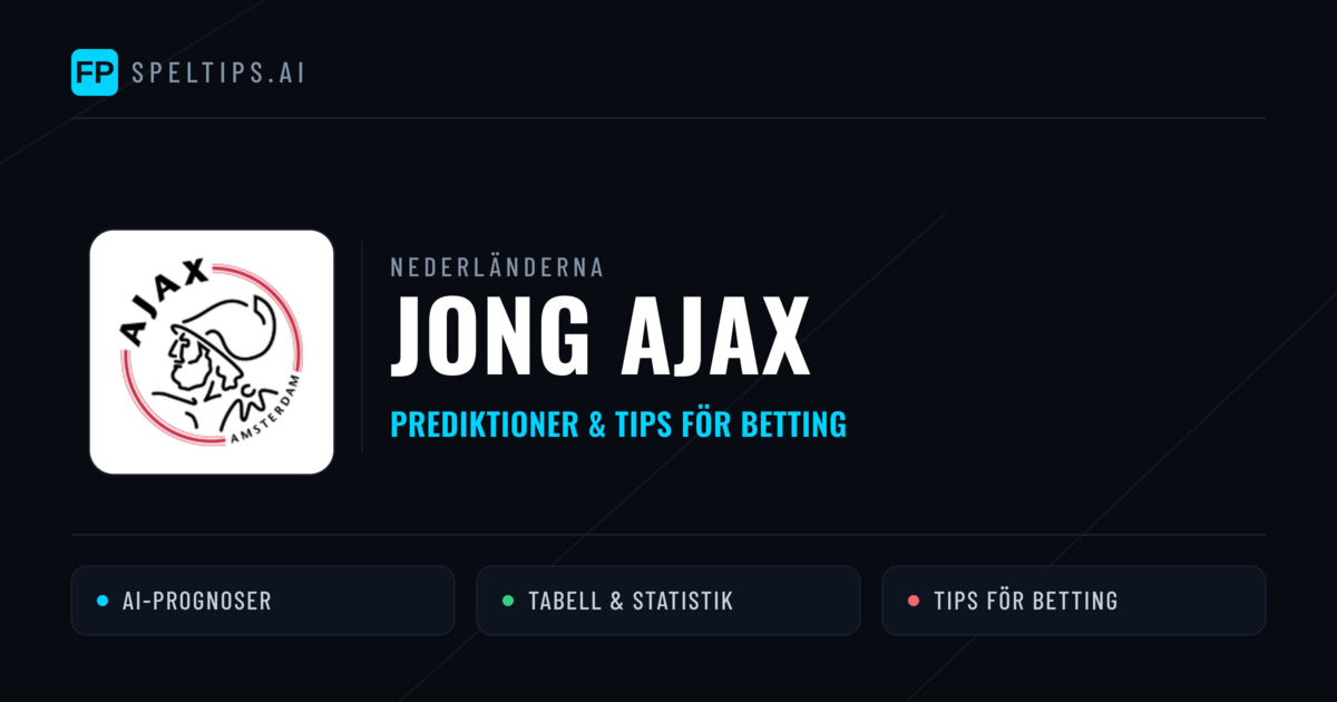 Jong Ajax Prognoser & Statistik