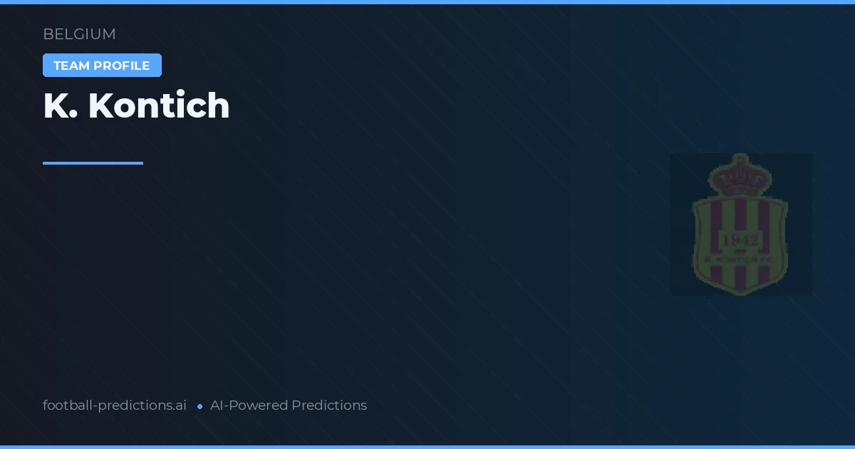 K. Kontich Prognoser & Statistik