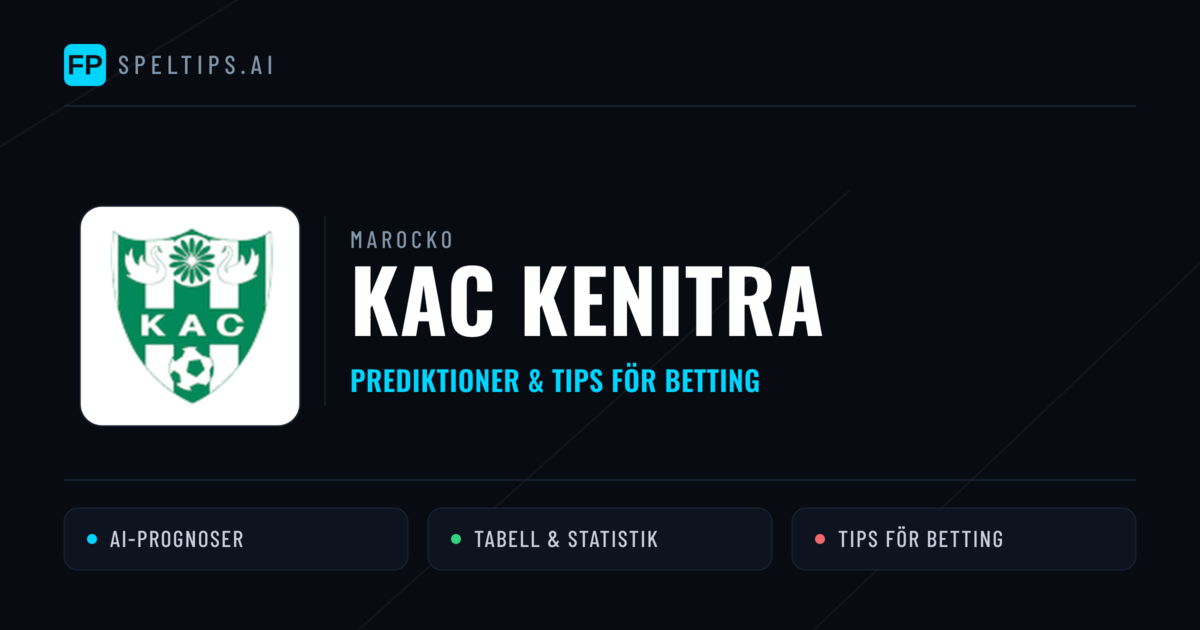 KAC Kenitra Prognoser & Statistik