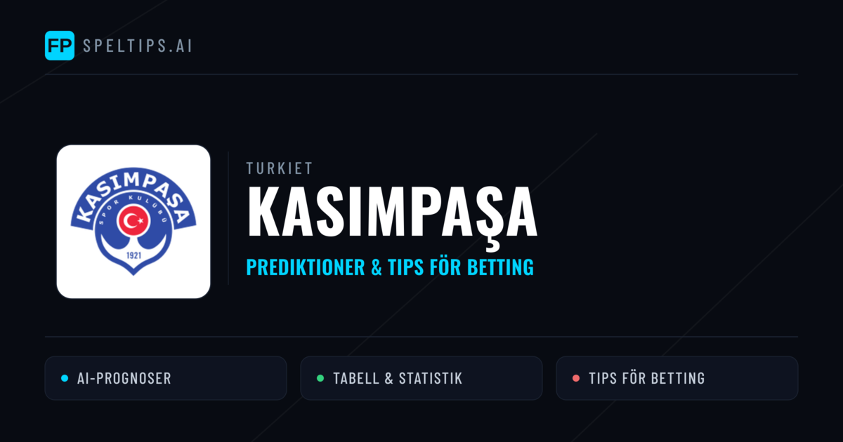 Kasımpaşa Prognoser & Statistik