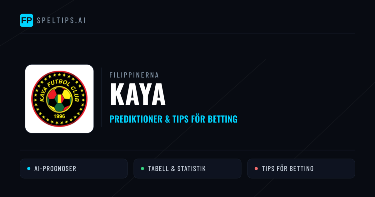 Kaya Prognoser & Statistik