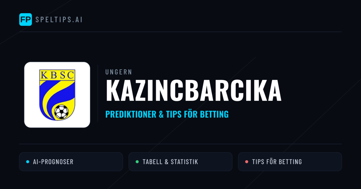Kazincbarcika Prognoser & Statistik