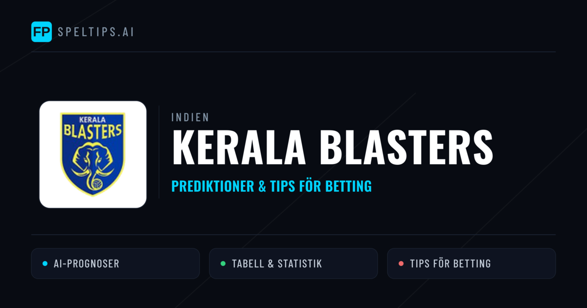 Kerala Blasters Prognoser & Statistik