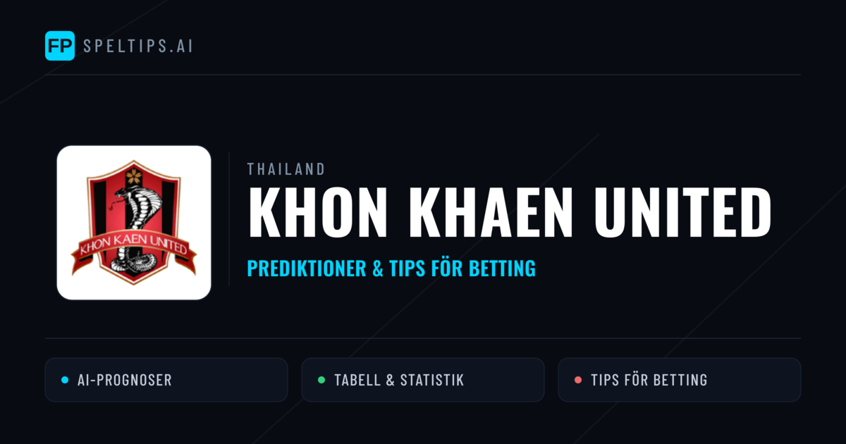 Khon Khaen United Prognoser & Statistik