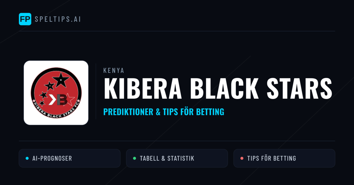 Kibera Black Stars Prognoser & Statistik