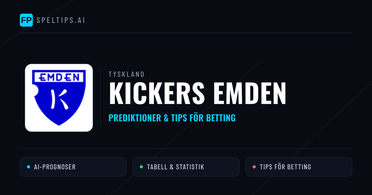 Kickers Emden Prognoser & Statistik