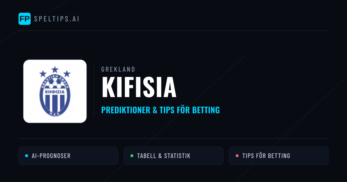 Kifisia Prognoser & Statistik