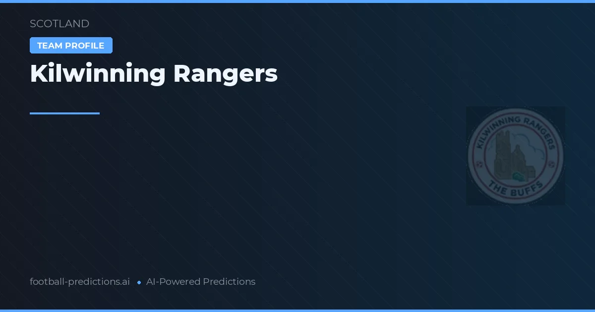 Kilwinning Rangers Prognoser & Statistik