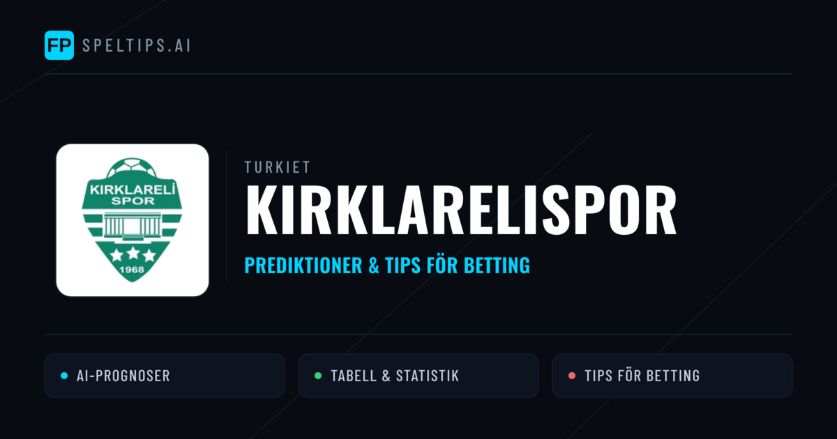 Kırklarelispor Prognoser & Statistik