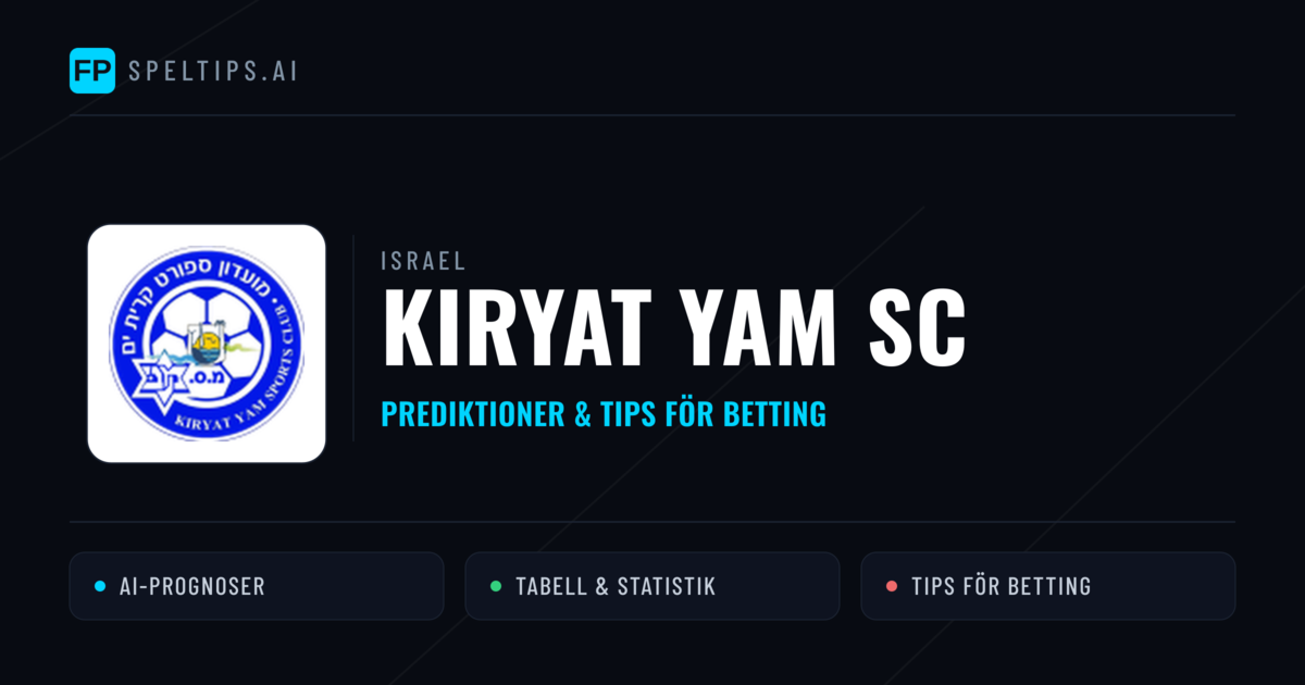 Kiryat Yam SC Prognoser & Statistik