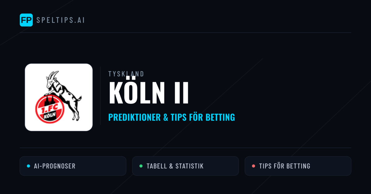 Köln II Prognoser & Statistik