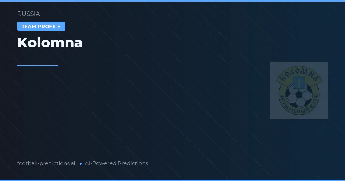 Kolomna Prognoser & Statistik