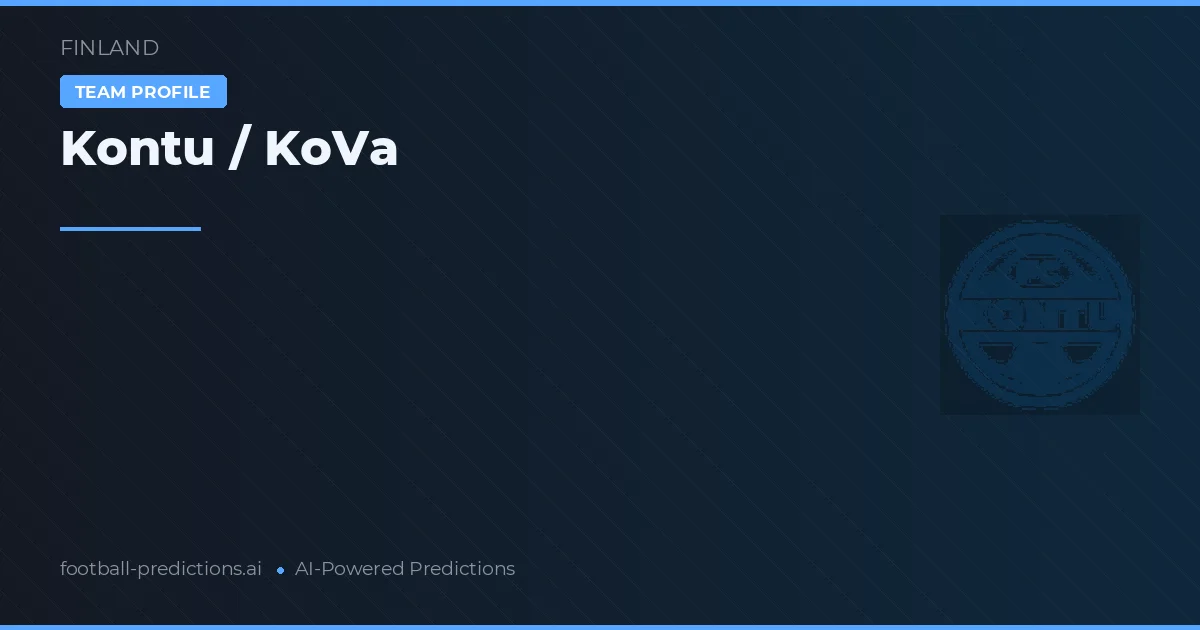 Kontu / KoVa Prognoser & Statistik
