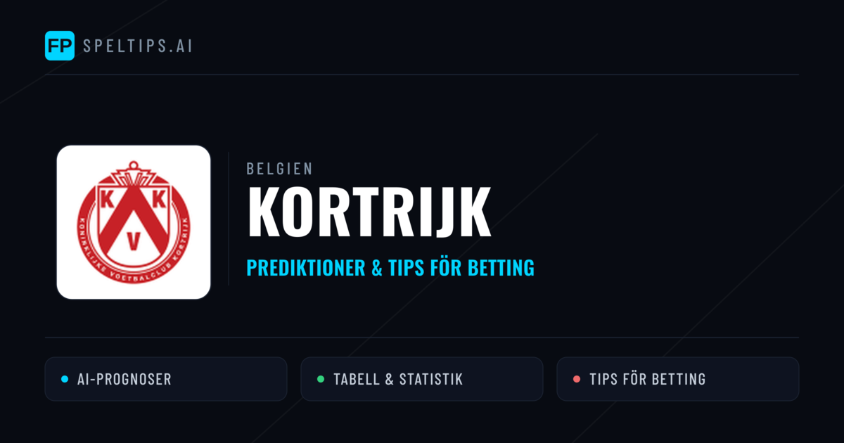 Kortrijk Prognoser & Statistik