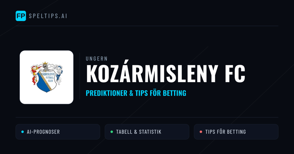 Kozármisleny FC Prognoser & Statistik