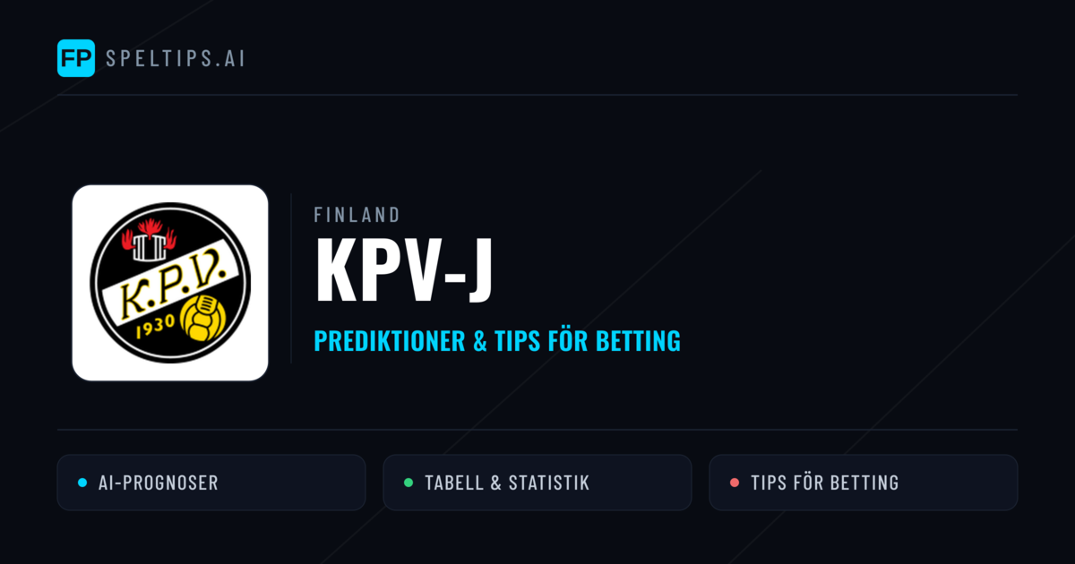 KPV-j Prognoser & Statistik