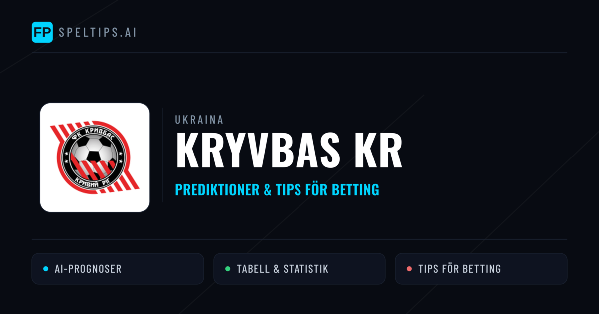 Kryvbas KR Prognoser & Statistik