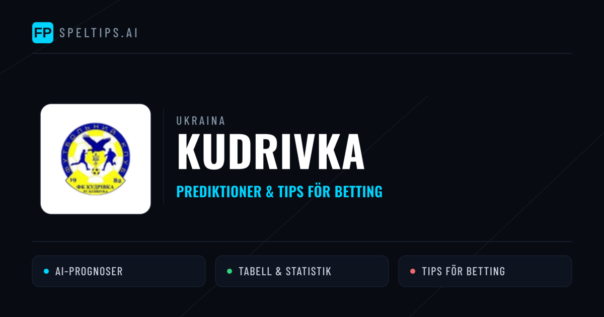 Kudrivka Prognoser & Statistik