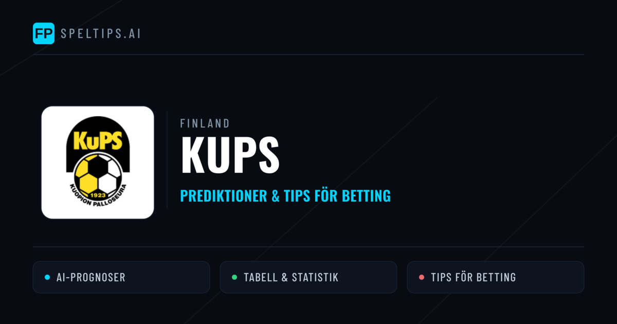 KuPS Prognoser & Statistik
