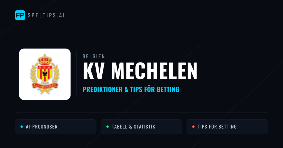 KV Mechelen Prognoser & Statistik