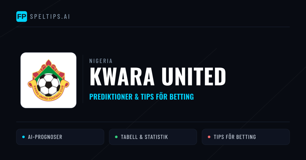 Kwara United Prognoser & Statistik