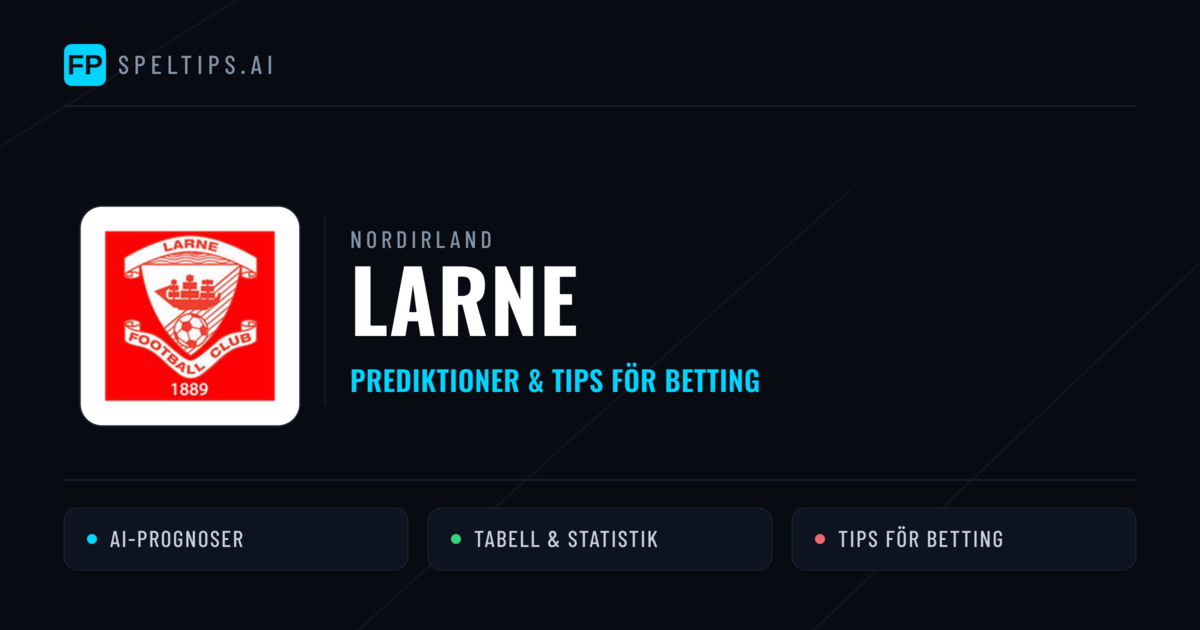 Larne Prognoser & Statistik
