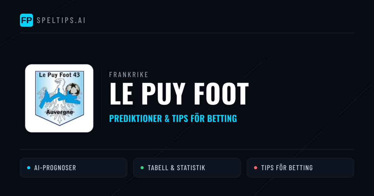 Le Puy Foot Prognoser & Statistik