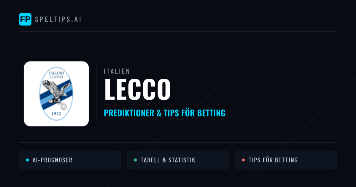 Lecco Prognoser & Statistik