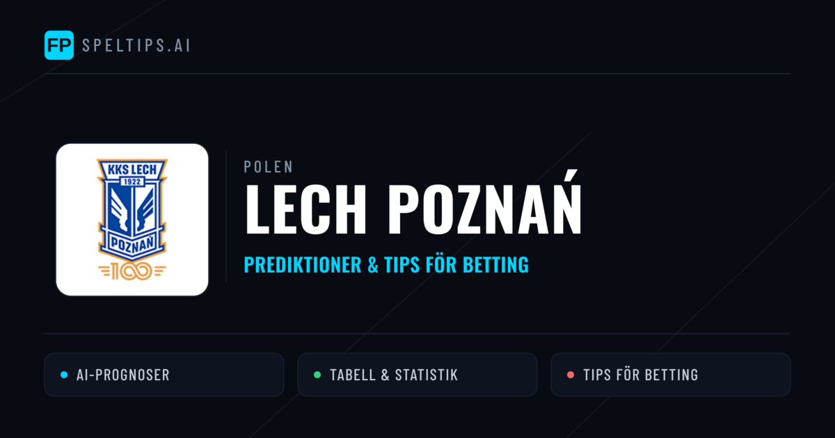Lech Poznań Prognoser & Statistik