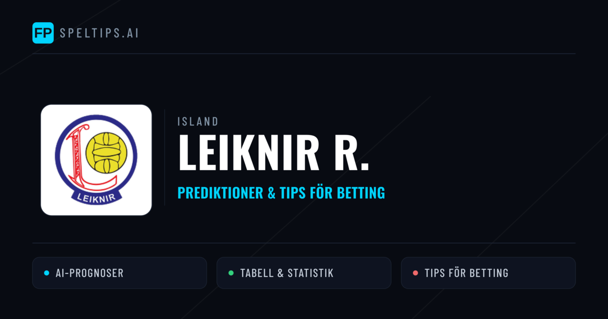 Leiknir R. Prognoser & Statistik