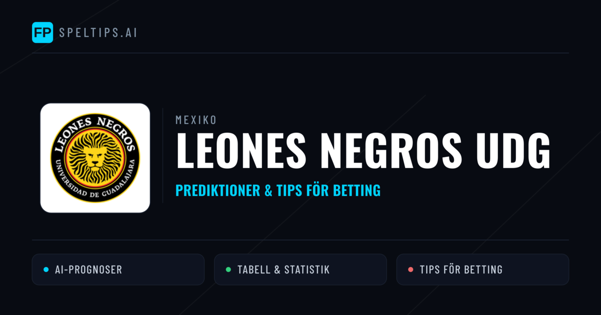 Leones Negros UDG Prognoser & Statistik
