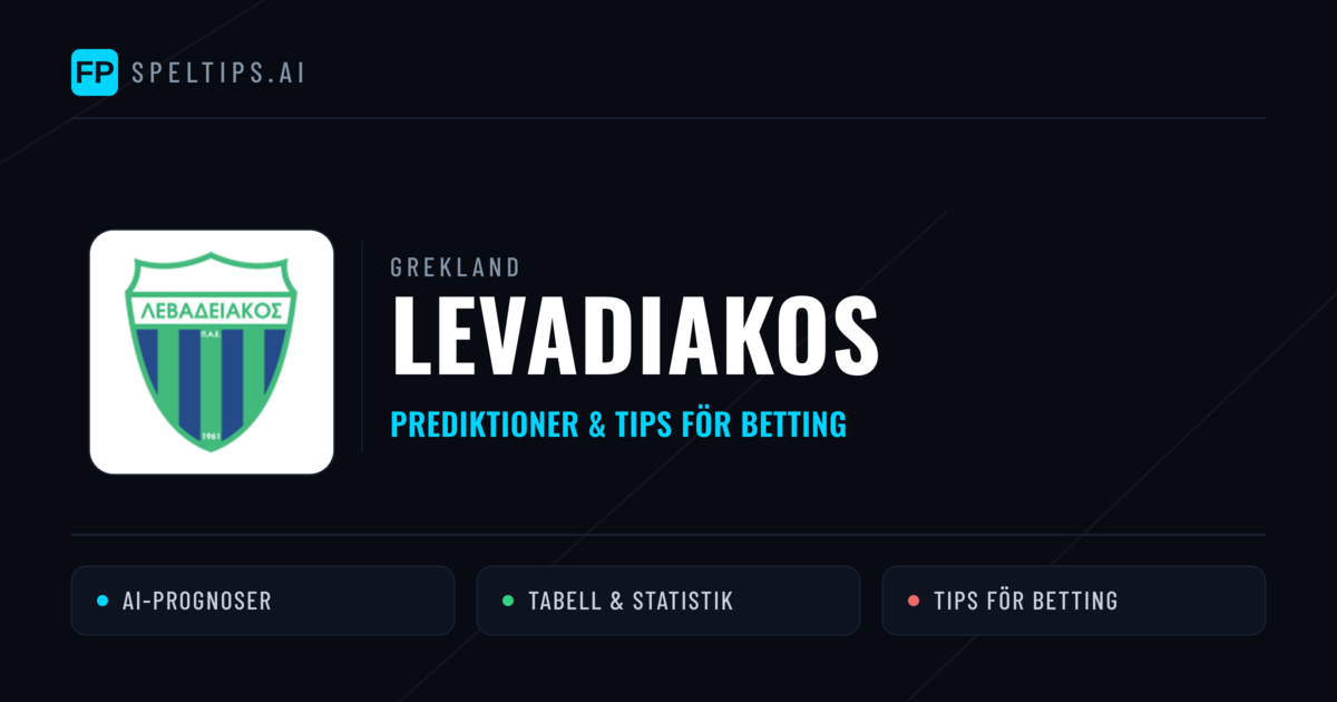 Levadiakos Prognoser & Statistik