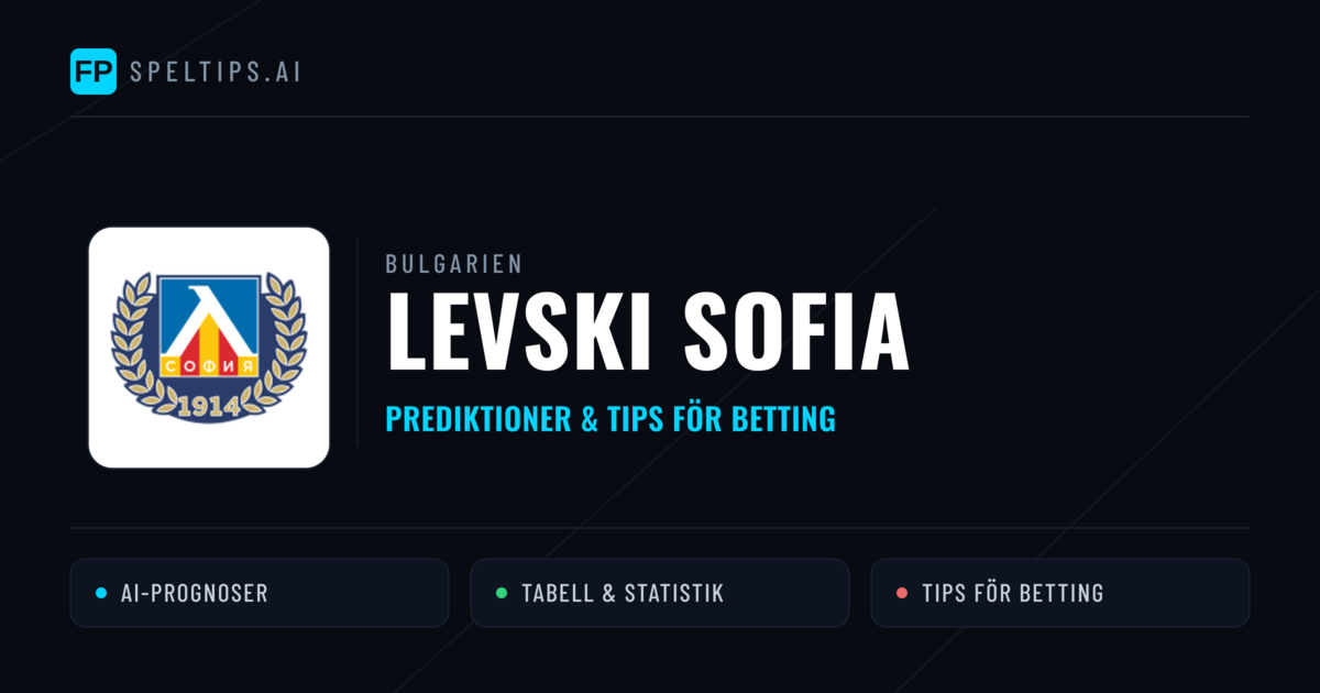 Levski Sofia Prognoser & Statistik