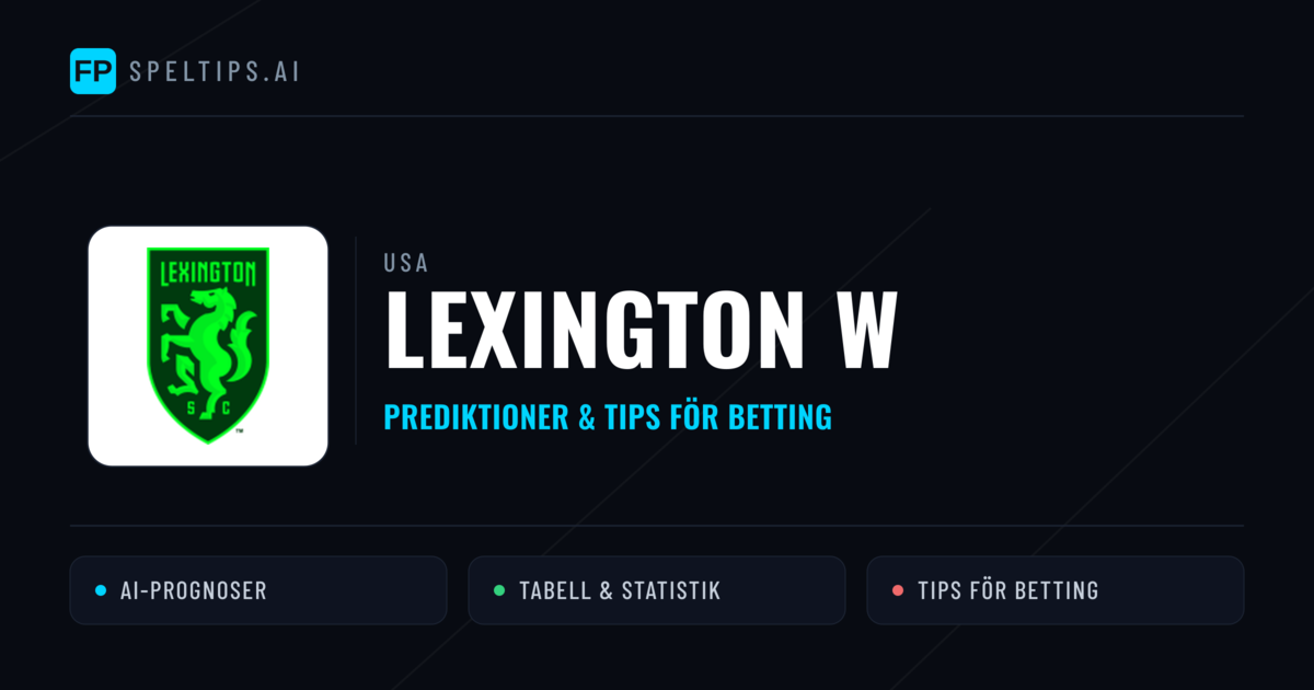 Lexington W Prognoser & Statistik