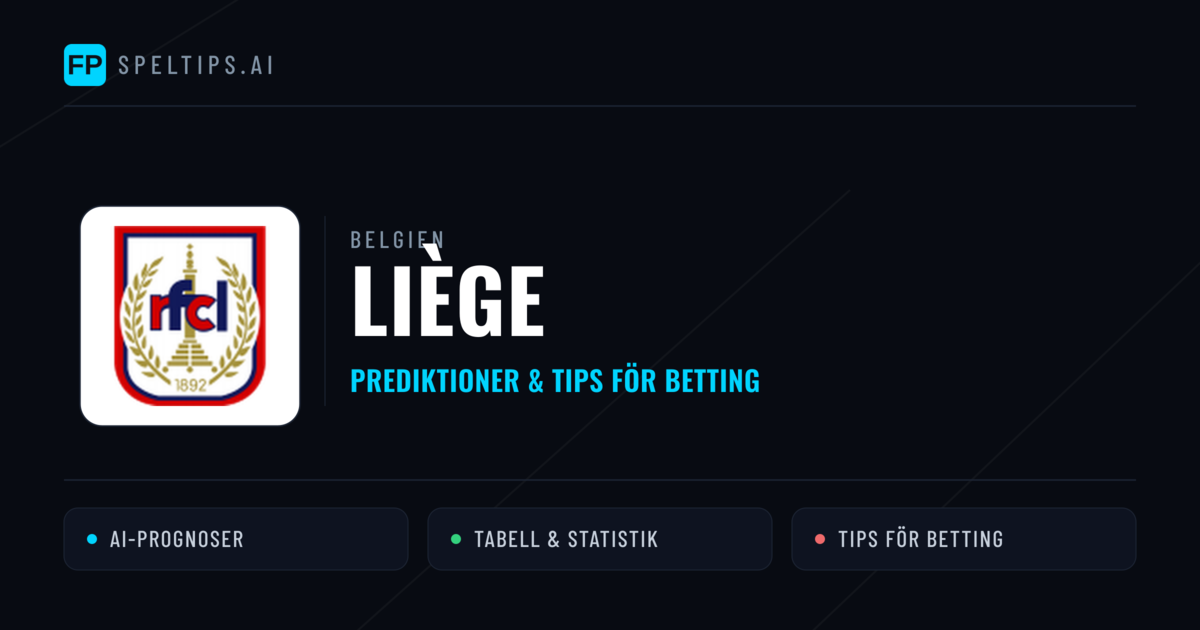 Liège Prognoser & Statistik