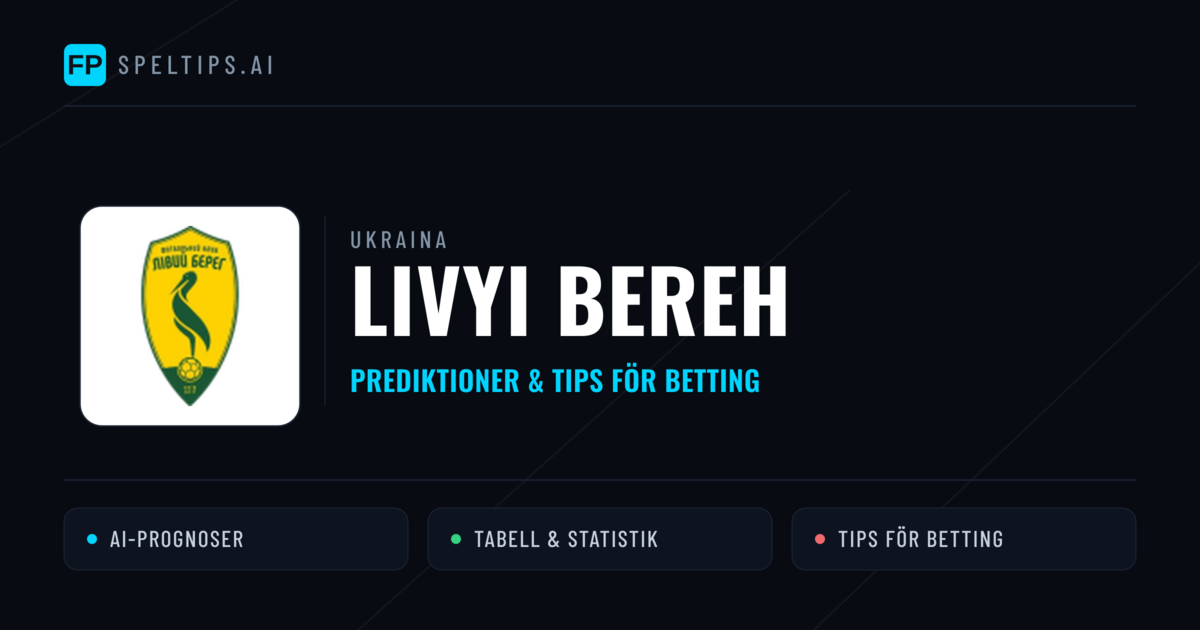 Livyi Bereh Prognoser & Statistik