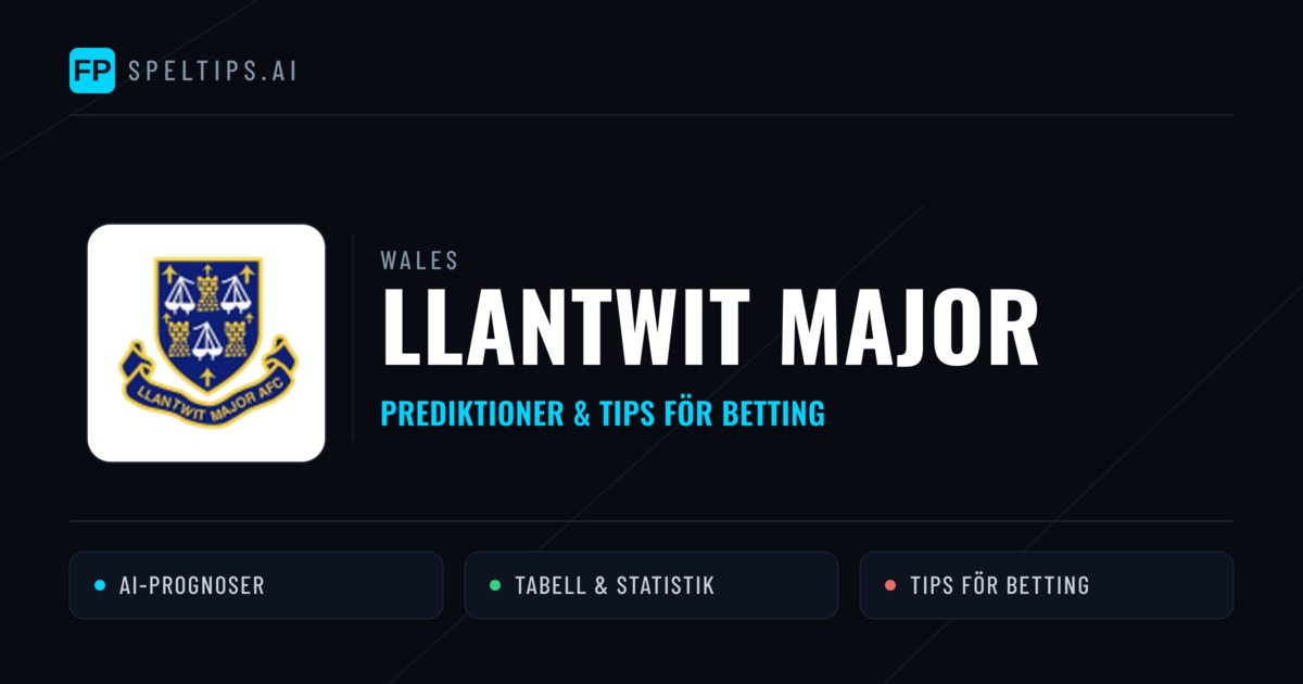 Llantwit Major Prognoser & Statistik