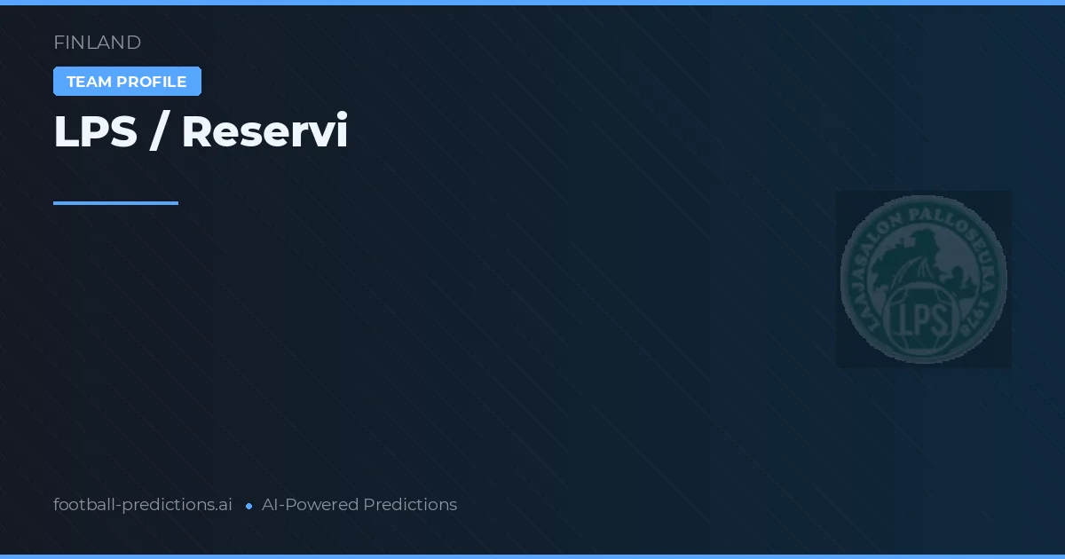 LPS / Reserv Prognoser & Statistik