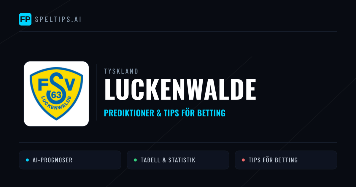 Luckenwalde Prognoser & Statistik